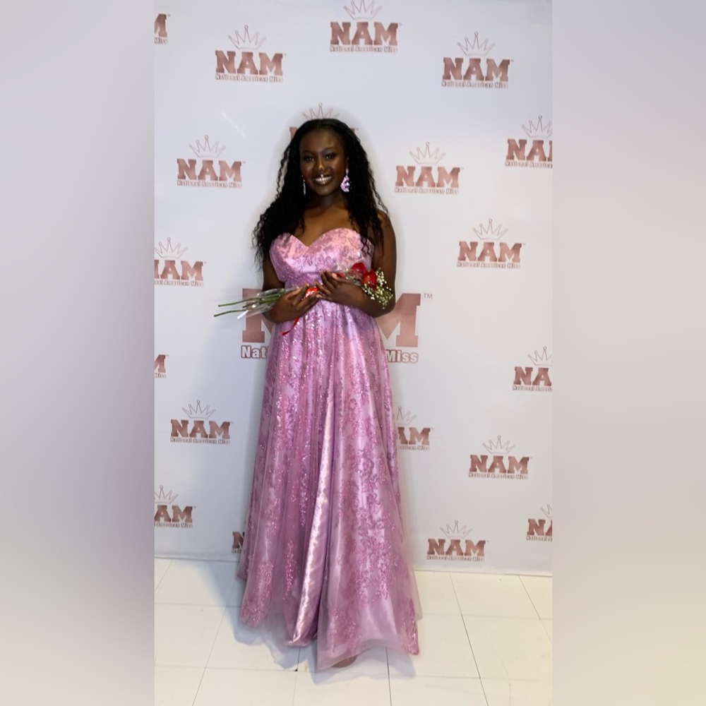 Purple a-line dress